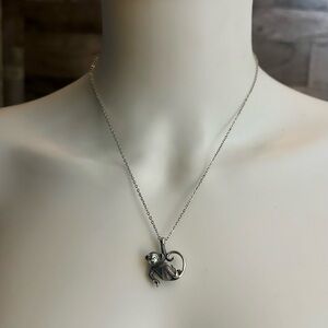 Brighton Monkeying Around Silver Plated Collectible Pendant Necklace